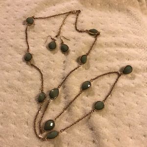 Large beautiful blue necklace